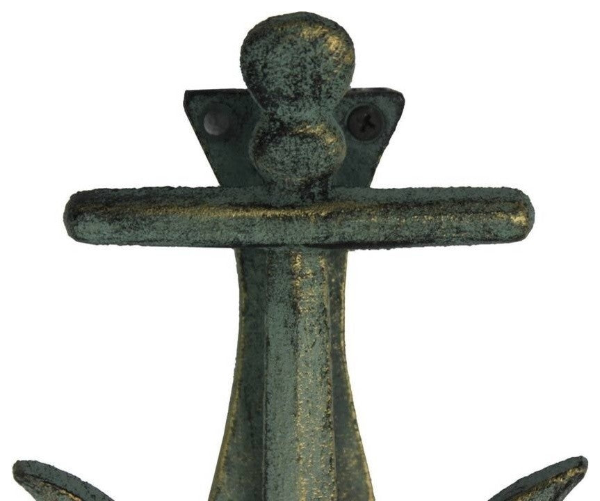 Cast Iron Decorative Anchor Door Knocker, Antique Bronze, 6"