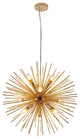 Aluminum Gold Spike Ball Light Fixture