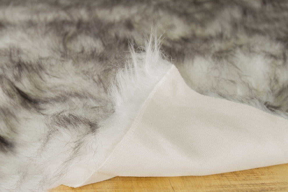 24" X 36" X 1.5" Gradient Grey Faux Sheepskin - Area Rug
