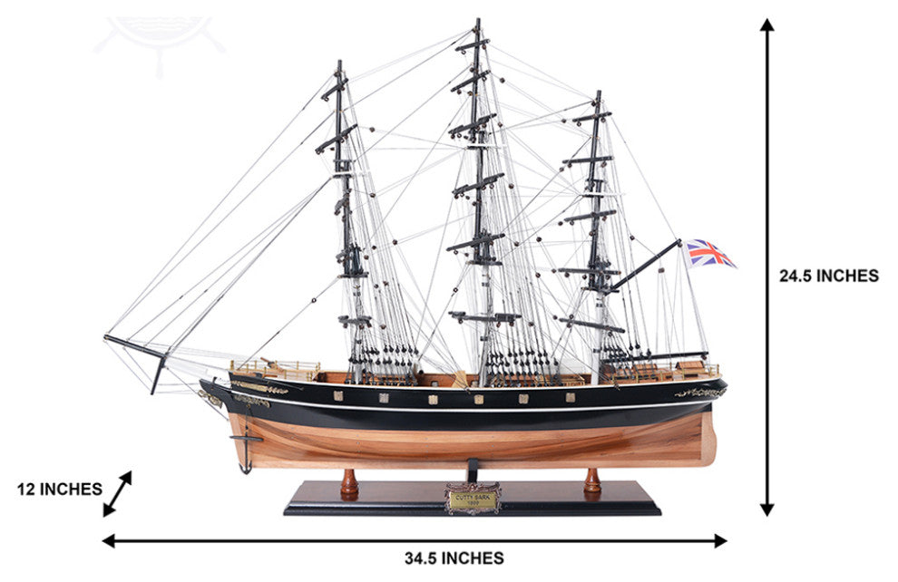 Cutty Sark (No Sail) Museum-quality Fully Assembled Wooden Model Ship