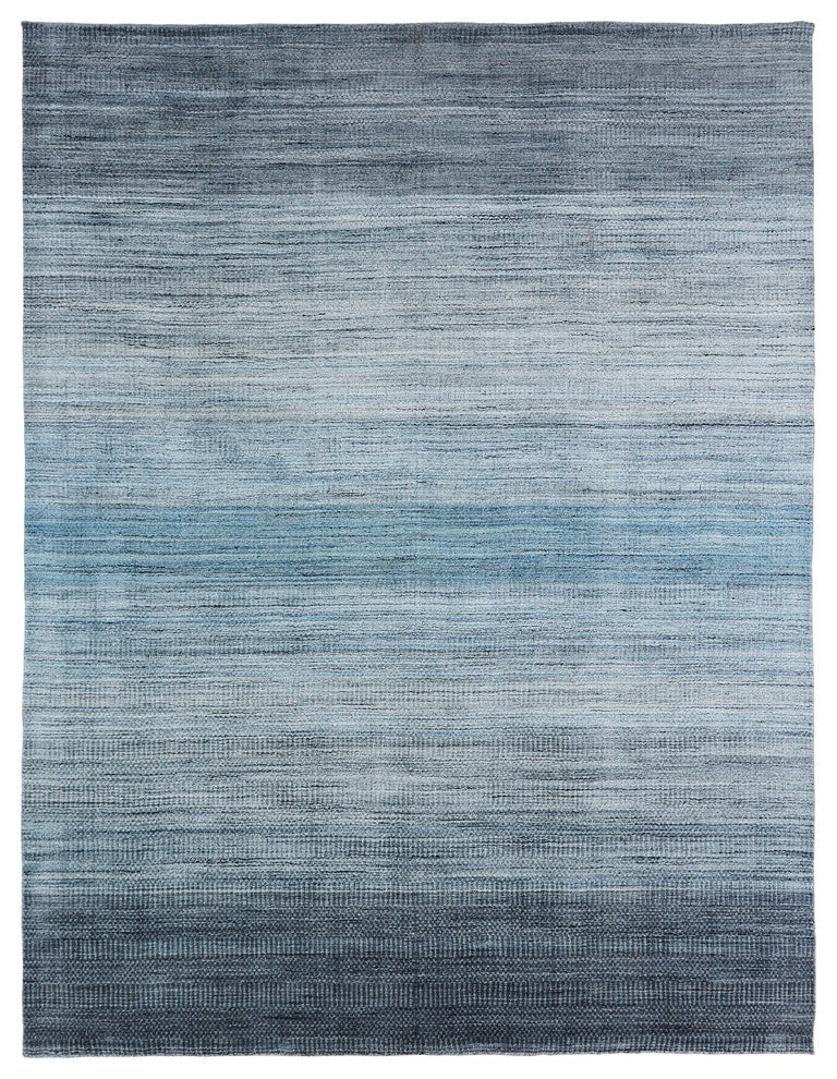 Serenity Handmade Tonal Blues Area Rug,Blue 9'6" x 13'