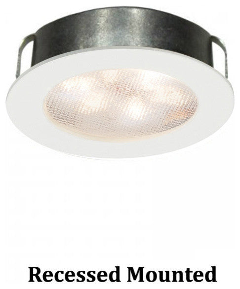 WAC Lighting LED Button Light, White, Round, 2700k Warm White