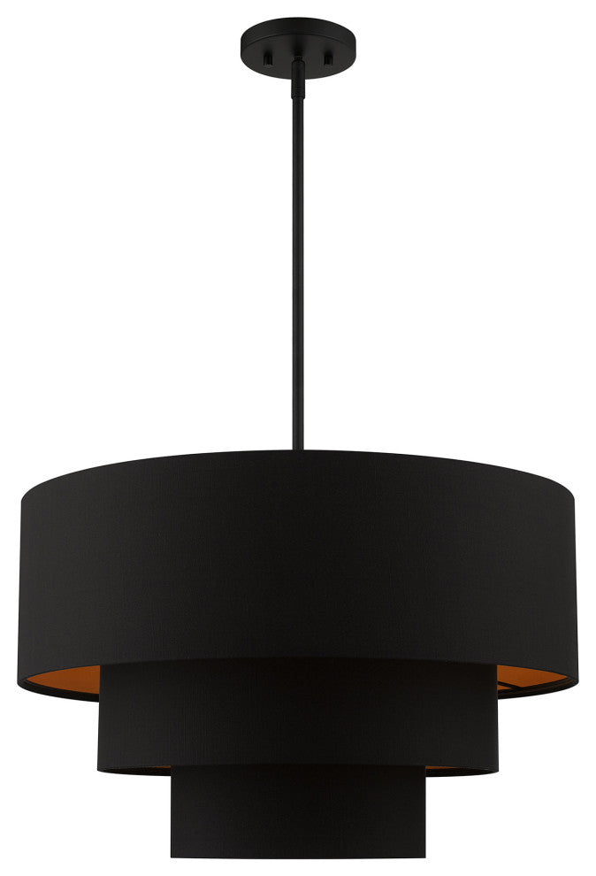 Livex Lighting Sentosa 4-Light Black Pendant Chandelier
