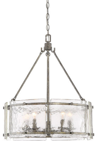 Quoizel FTS2821MM Five Light Pendant Fortress Mottled Silver