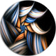 Multi Color Fractal Floral Pattern In Black, Floral Disc Artwork, 23"