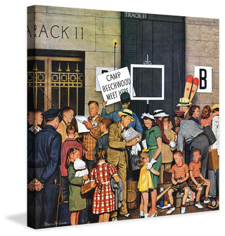 "Track 11" Painting Print on Canvas by Stevan Dohanos