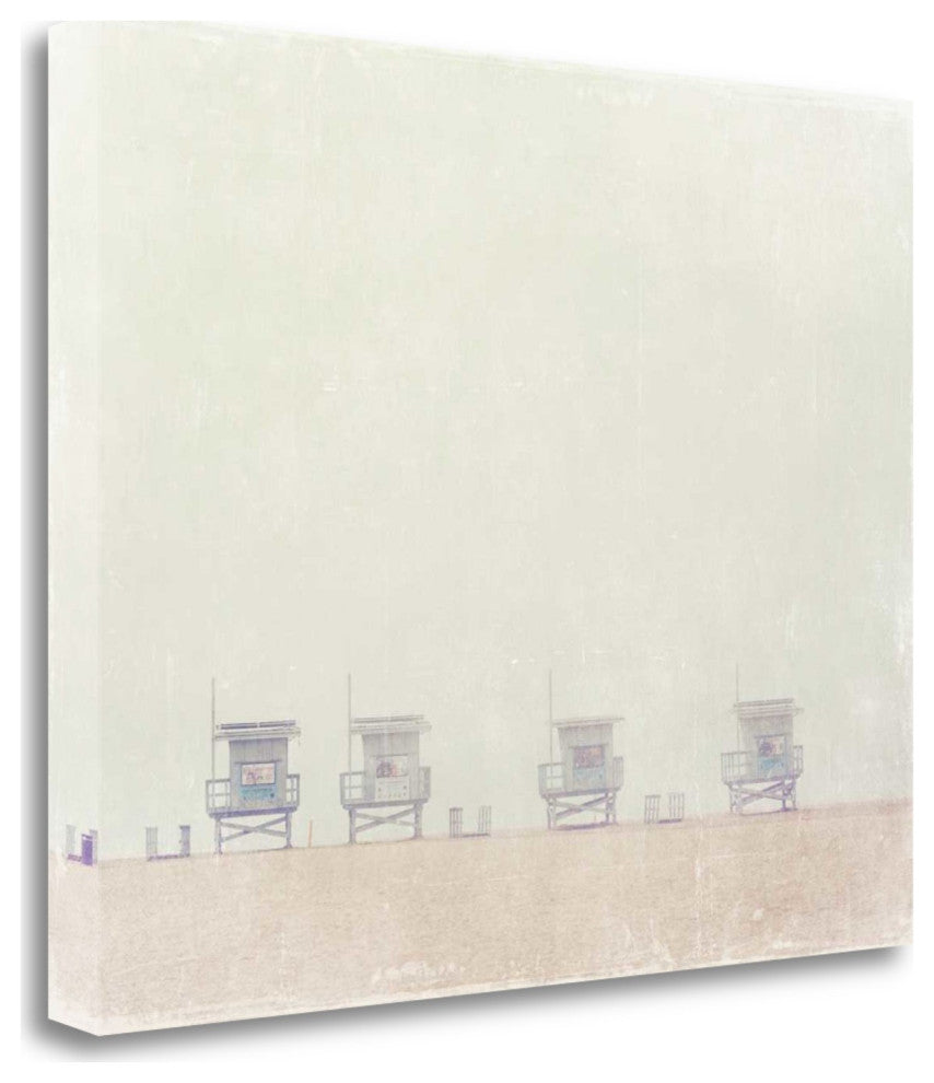 Four Lifeguard Stands 2 Giclee Wrap Canvas Wall Art