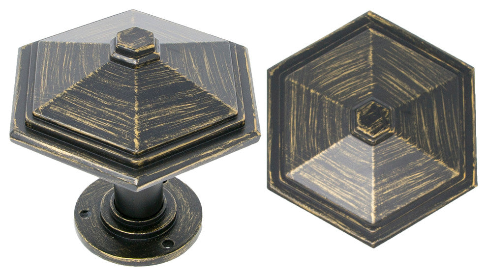 Urbanest Esagono Metal Drapery Medallion Holdback, Burnt Gold
