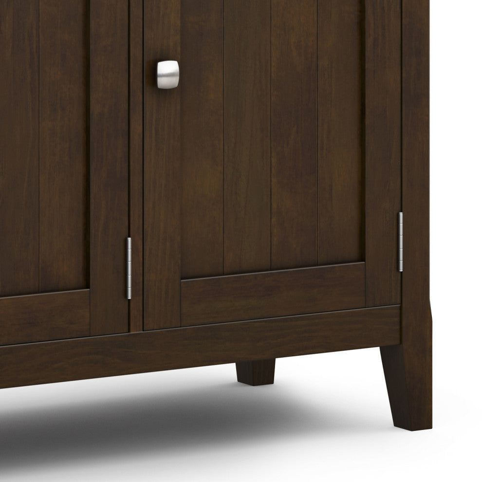 Acadian SOLID WOOD Wide Entryway Storage Cabinet, Brown