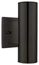 1x50W Outdoor Wall Light, Matte Black Finish, 2 Light