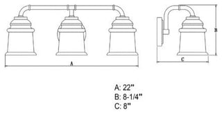 Toledo 3L Vanity Satin Nickel