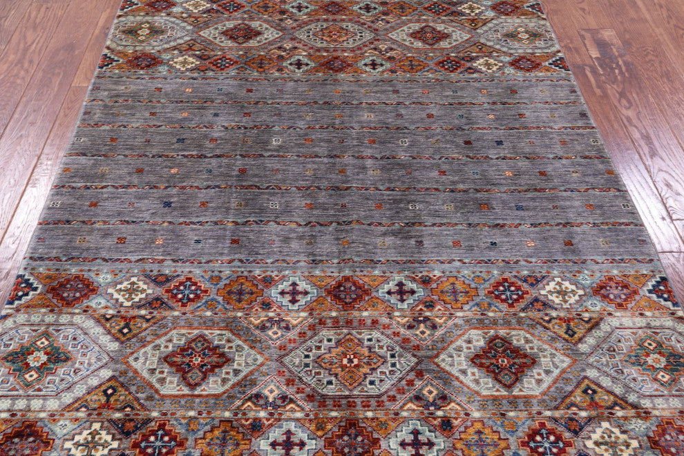 Handmade Khorjin Super Kazak Wool Rug 4' 11" X 6' 7" - Q12379