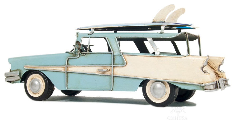 c1957 Blue Ford Country Squire Station Wagon Sculpture