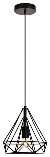 Jago Collection Pendant, 9.8"x9.8", 1-Light, Black