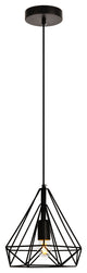 Jago Collection Pendant, 9.8"x9.8", 1-Light, Black