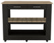 Kitchen Island 46 Inches Dozza, Kitchen, Black / Light Oak