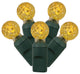 Vickerman X4G9107 100 Yellow G12 Led Single Mold Light On Green Wire