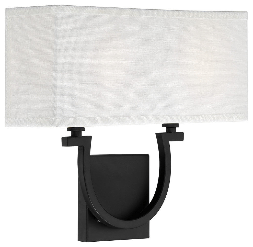 Rhodes 2-Light Matte Black Sconce
