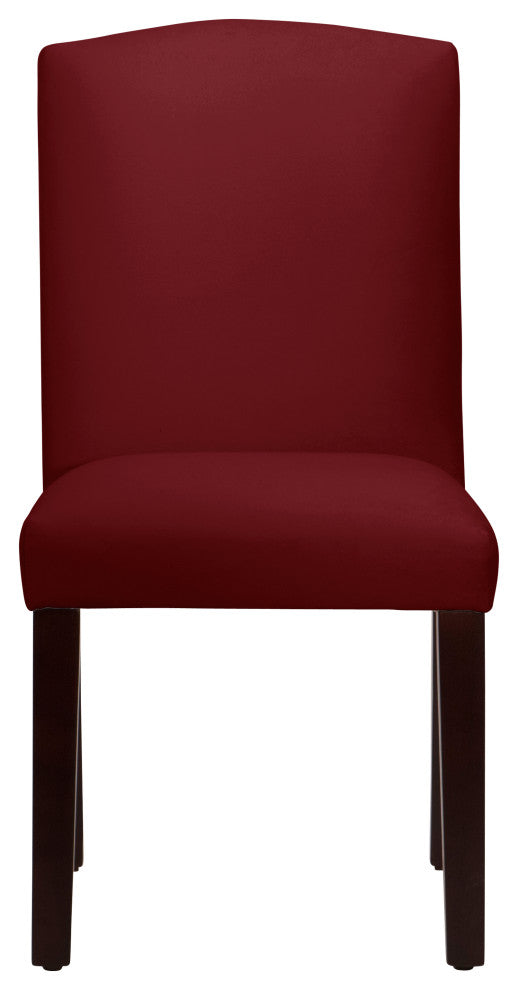 Janet Camel Back Dining Chair, Velvet Berry