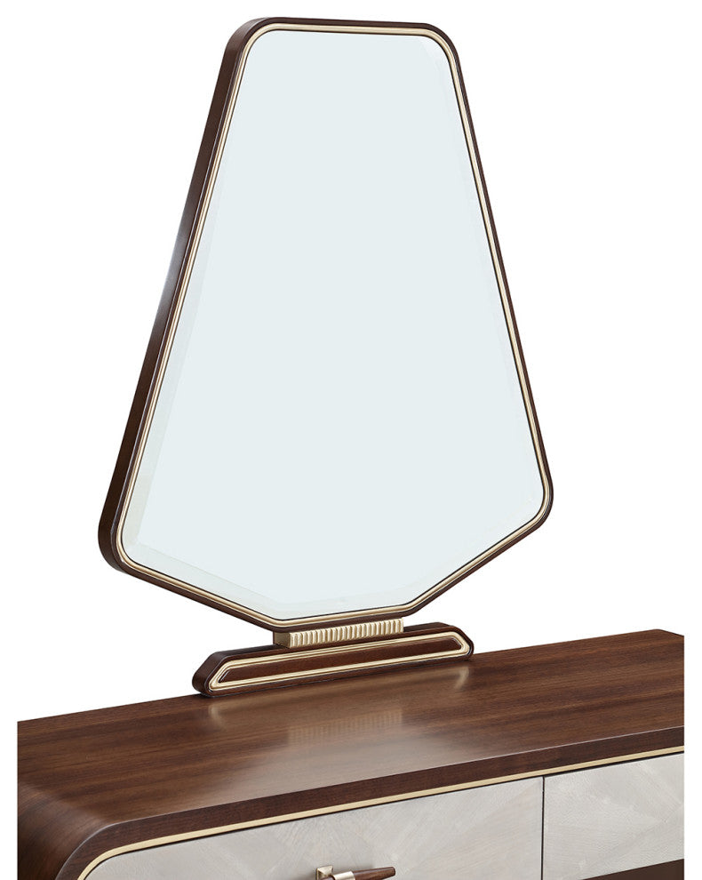 Houston Vanity With Mirror, Walnut