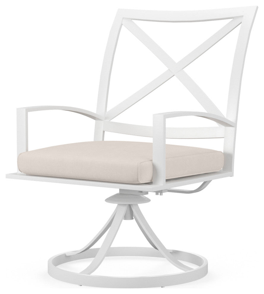 Bristol Weatherproof Cushions Swivel Outdoor Dining Chair (Set Of 2)