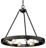 Golden Lighting 1019-6 Castile 6 Light 24"W Ring Chandelier - Matte Black