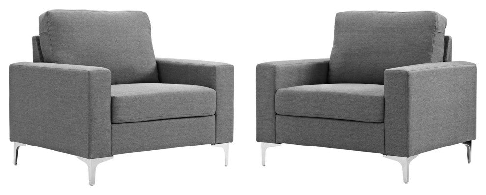 Allure 2-Piece Armchair Set Gray