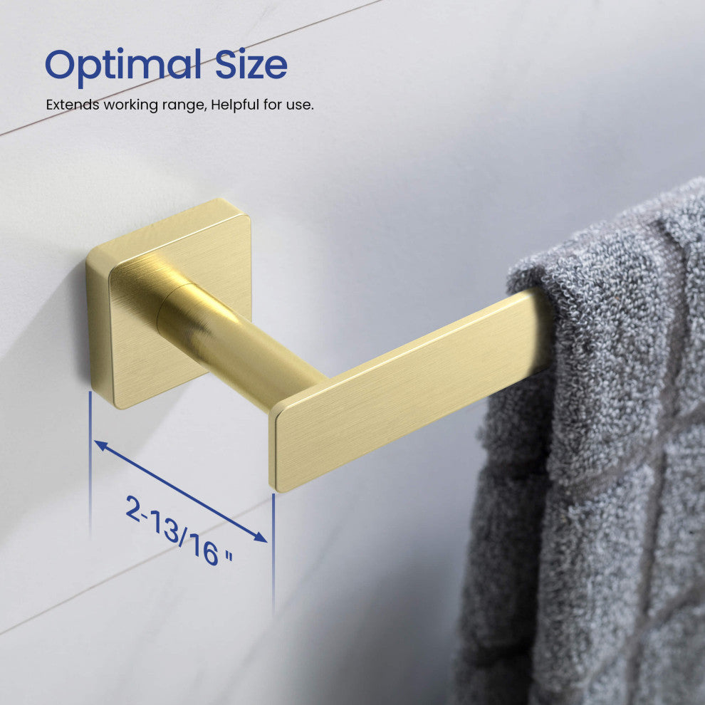 Blaze 4 Piece Bathroom Hardware Set, Brushed Gold