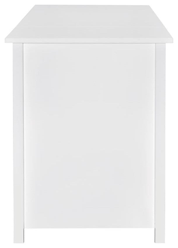 Bowery Hill Contemporary Wood Lift Top Home Office Desk in White