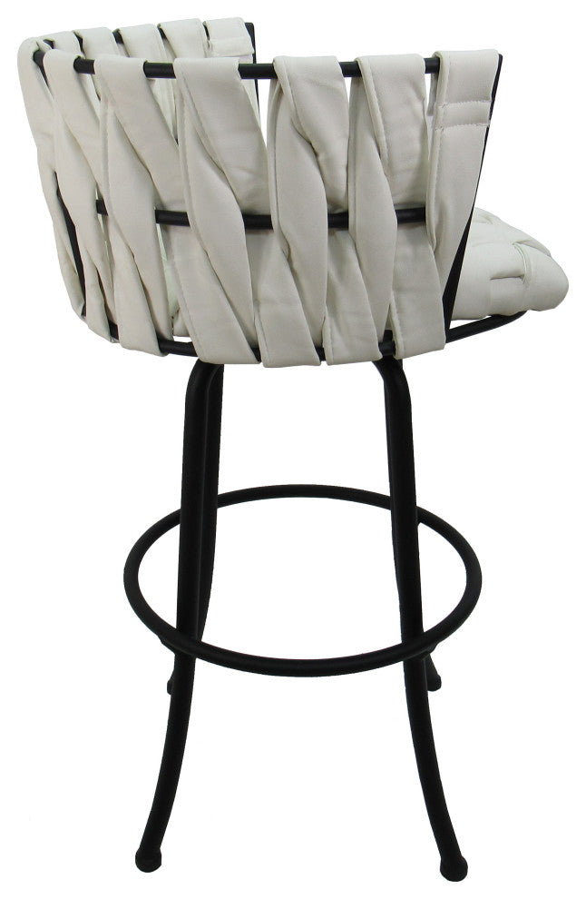 Metalona Counter Stool, White Black, 26"