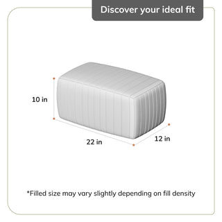 Polyester Florence Footrest, Cream
