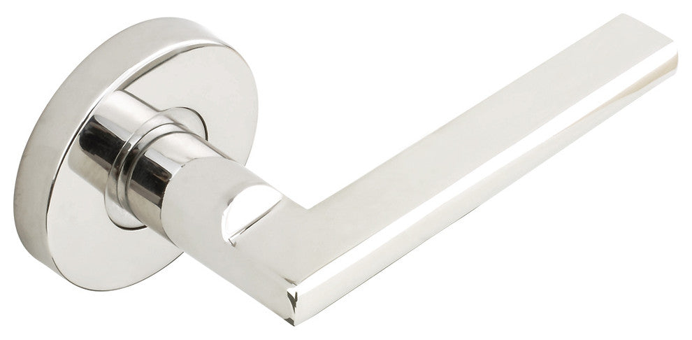 Sunrise Lever, Tubular Privacy, Polished Stainless Steel, 2-3/4" Backset