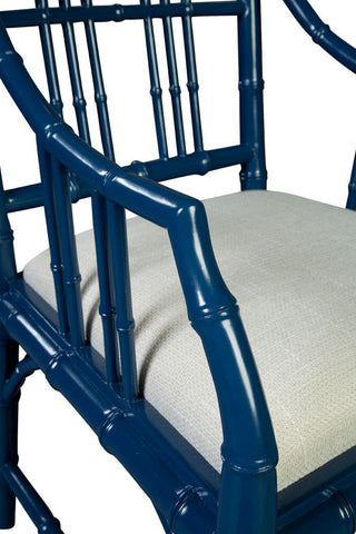 Riley Mahogany Dining Chair, Blue