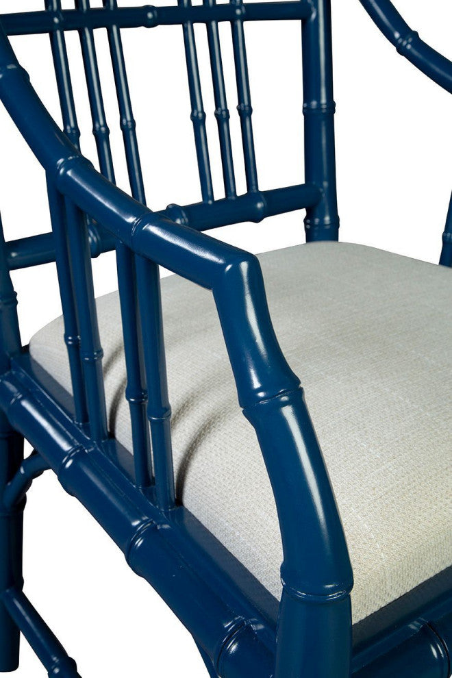 Riley Mahogany Dining Chair, Blue