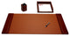 D3037, Mocha Leather, 3-Piece Desk Set