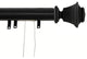 Lucent Decorative Traverse Rod With Sliders 30"-48" Black, Black, 66-120"
