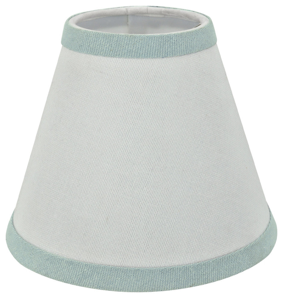 Small Hardback Empire Chandelier Clip On Lamp Shade White 3"x6"x5", Set of 6