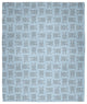 60 x 80 in Criss Cross Easter Bunnies Throw Blanket, After Rain Blue