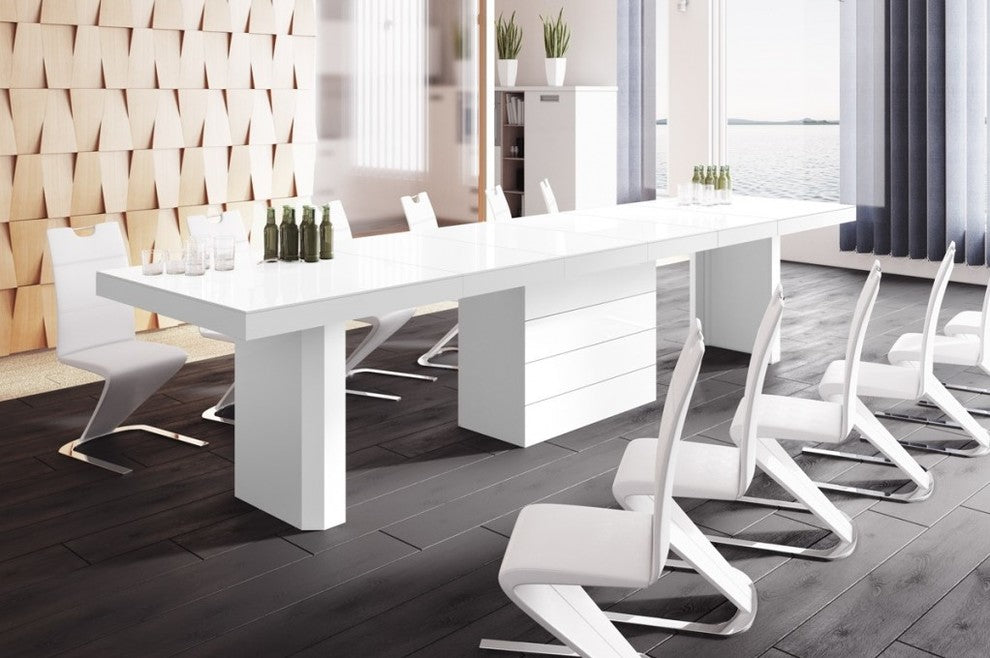 Kolos Extendable Dining Table, White