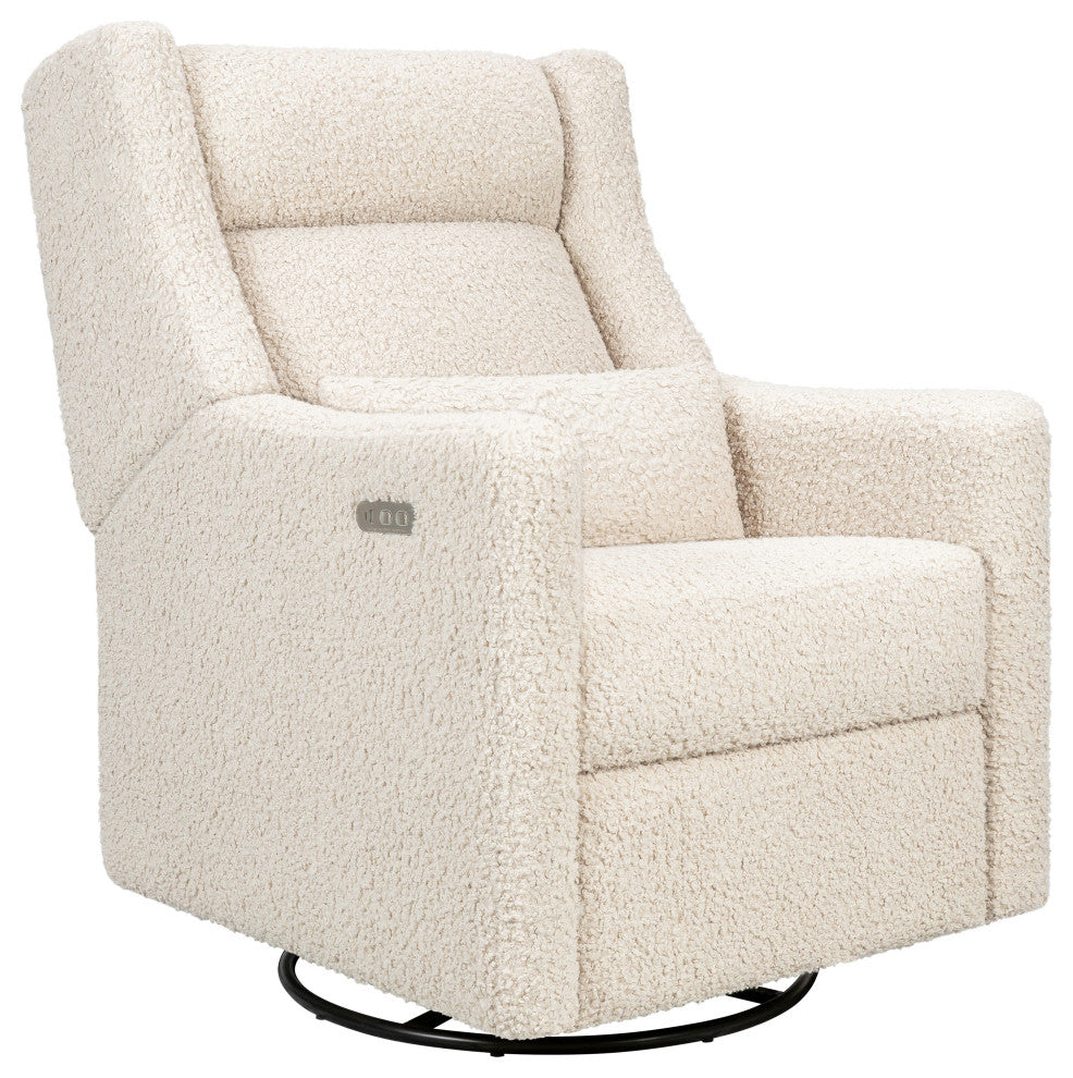 Kiwi Plus Power Glider Recliner w/ Power Headrest, Almond Teddy Loop