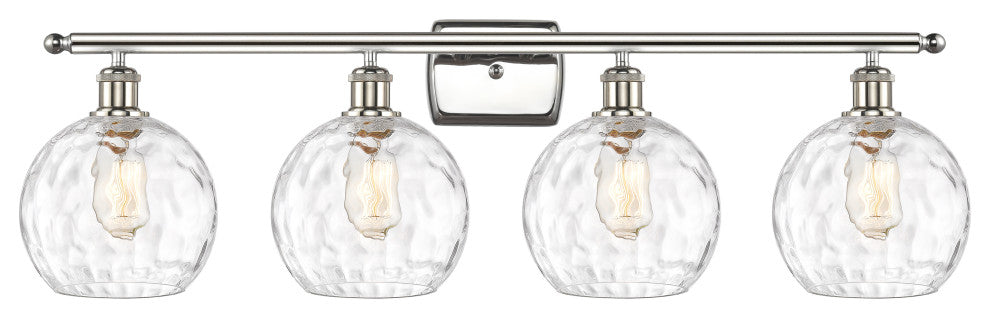 Innovations 516-4W-PN-G1215-8-LED 4 Light Bath Vanity Light, Polished Nickel