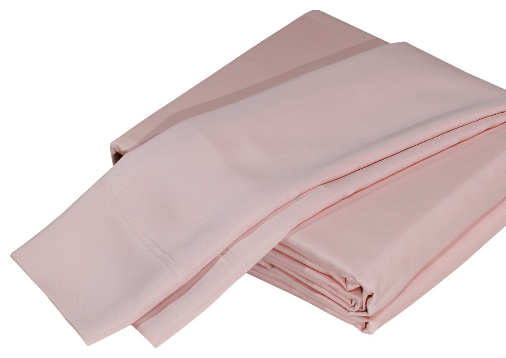 DTY Bedding Premium 4-Piece Sheet Set 100% Bamboo Viscose, Pale Rose, Split King