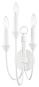Cate 3 Light Wall Scone, Gesso White