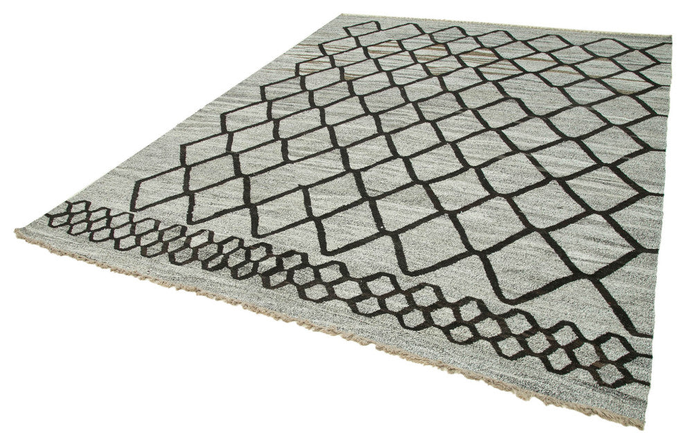 Rug N Carpet - Handwoven Turkish 8' 2'' x 10' 5'' Flatweave Wool Kilim Rug
