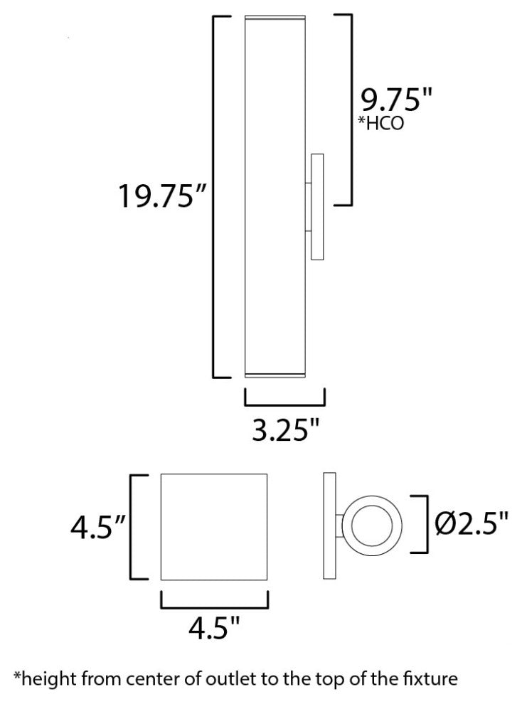 Maxim 86435 Calibro 2 Light 20" Tall LED Outdoor Wall Sconce - White