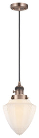 Innovations 201CSW-AC-G661-7-LED 1 Light Pendant, Switch, Antique Copper
