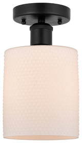 Innovations 616-1F-BK-G111 1 Light 5" Semi-Flush Mount, Matte Black