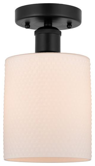 Innovations 616-1F-BK-G111 1 Light 5" Semi-Flush Mount, Matte Black