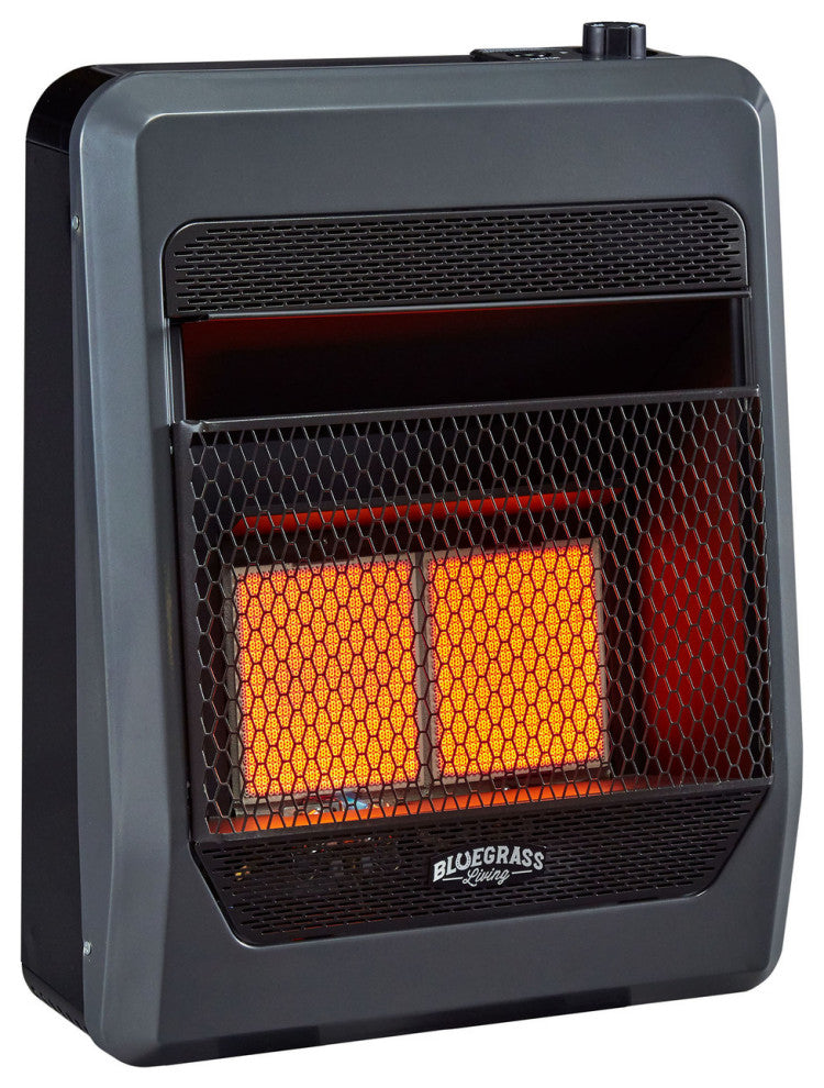 Bluegrass Living Natural Gas Vent Free Infrared Gas Space Heater 20000 BTU