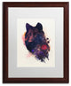 Robert Farkas 'Universal Wolf' Art, Wood Frame, White Mat, 20x16
